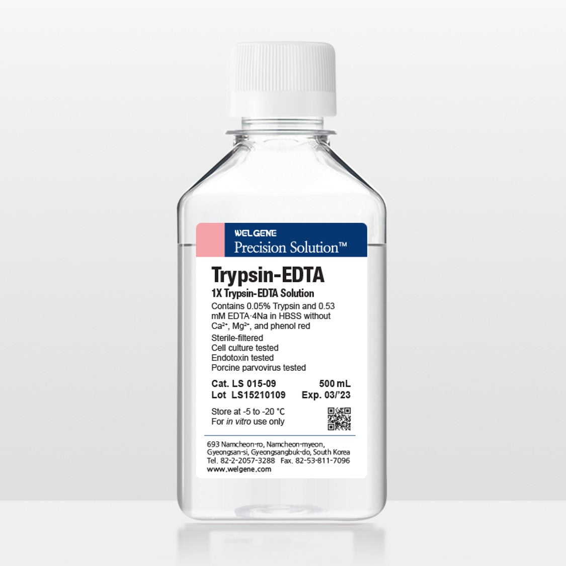 Trypsin-EDTA (0.05%, 1X), no phenol red (LS015-09)